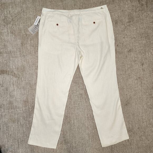 Tommy Bahama Off White Mahalo Bay Flat Front Pants Men's Size 42 x 32 NWT - Picture 8 of 9